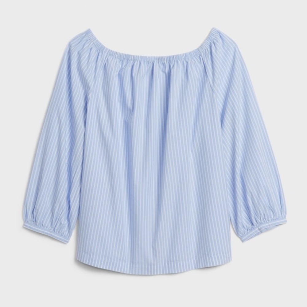 Poplin Off Shoulder Top